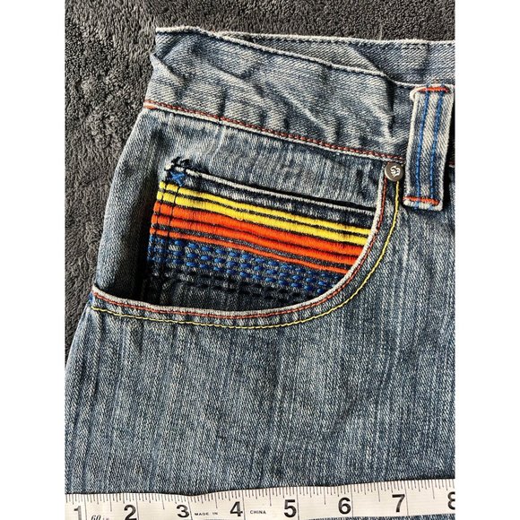 Southpole Men’s Vintage 1990s Baggy Y2K Embroidered Skateboard Jeans 34 - Picture 5 of 10